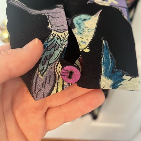 Maeve by Anthropology Long Sleeve Bird Dress Size 4 - Picture 3 of 7